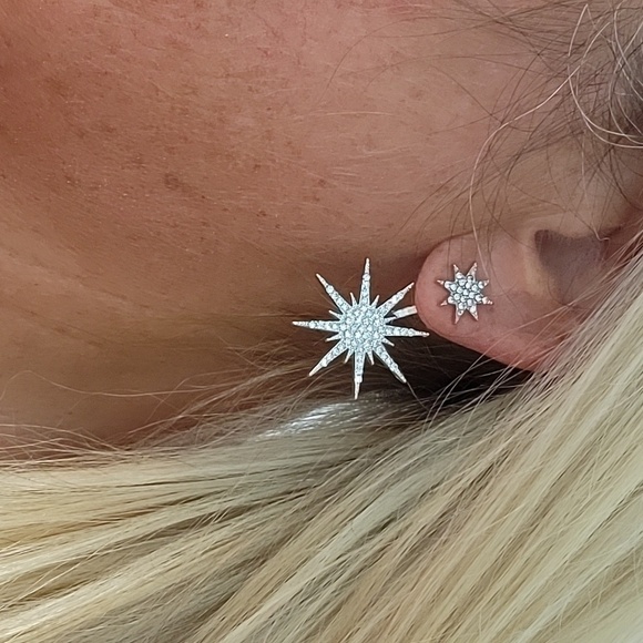 Gorgeous Front/Back Starburst Earrings - Picture 1 of 7